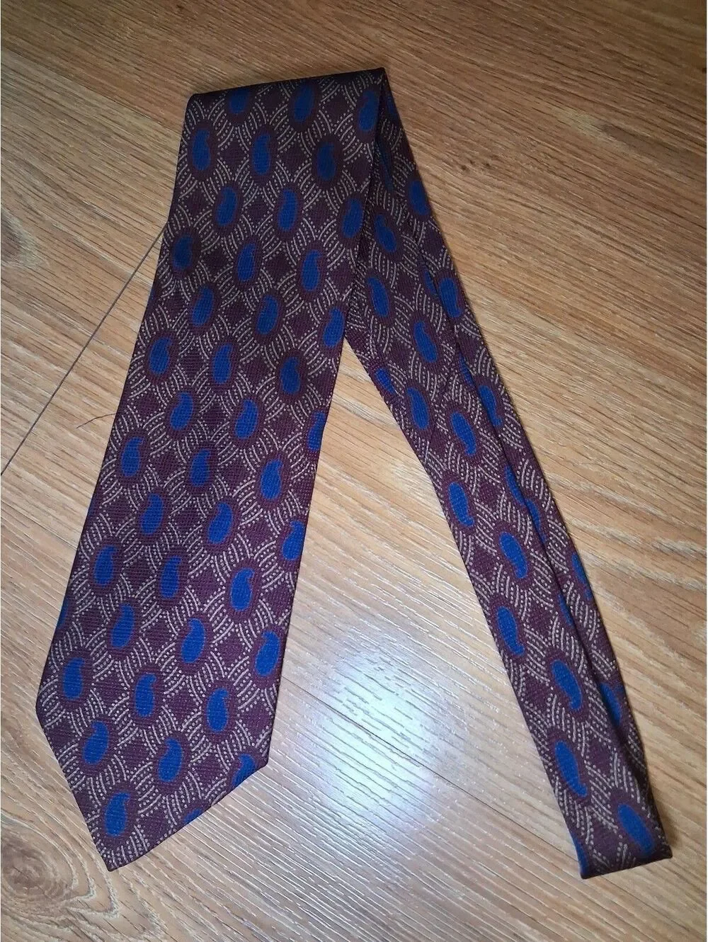 Giorgio Armani Silk Tie Burgundy Multicolor Paisley Wide